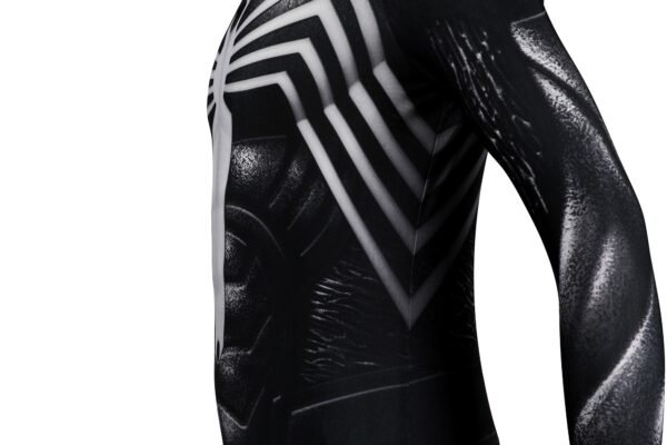 Venom Printed Cosplay Suit Black Spiderman Costumes For Halloween