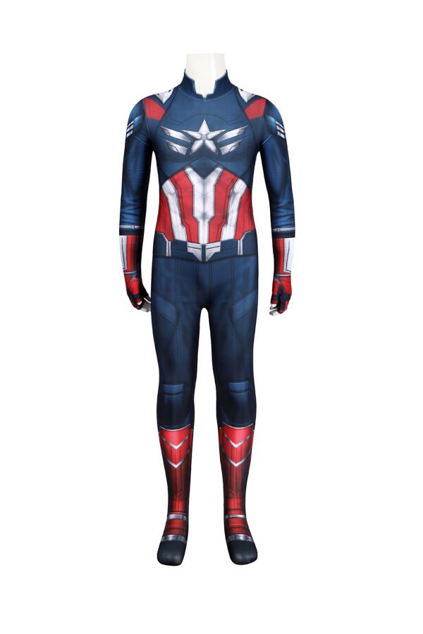 Kids Captain America Brave New World Cosplay Costume Printed Suit