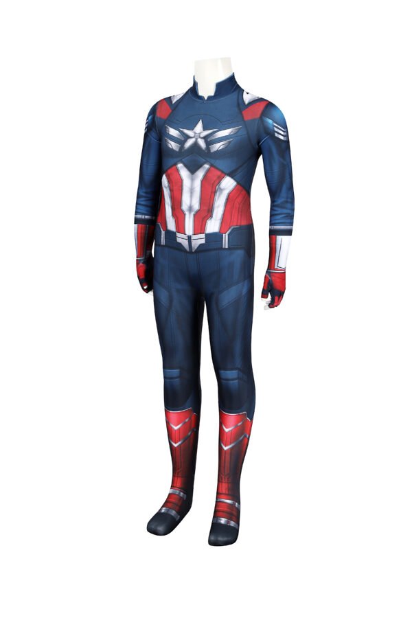 Kids Captain America Brave New World Cosplay Costume Printed Suit