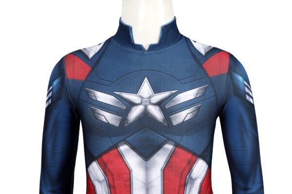 Kids Captain America Brave New World Cosplay Costume Printed Suit