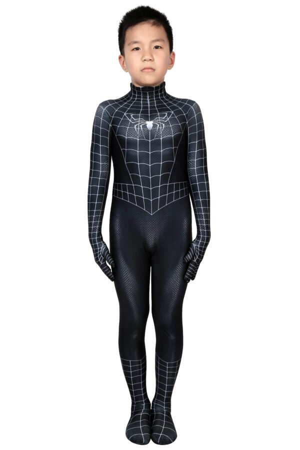 Kids Venom Cosplay Suit Black Spider-man Costume