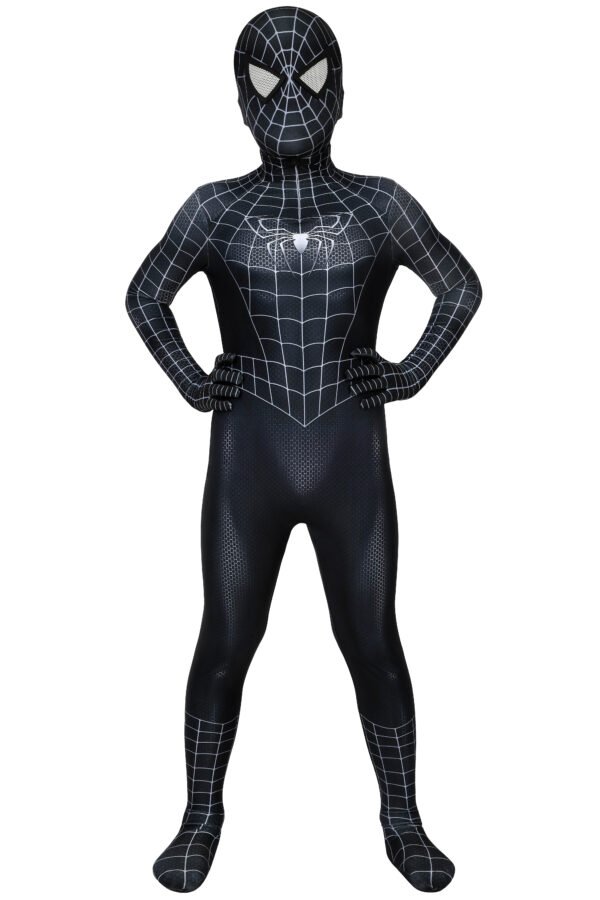 Kids Venom Cosplay Suit Black Spider-man Costume