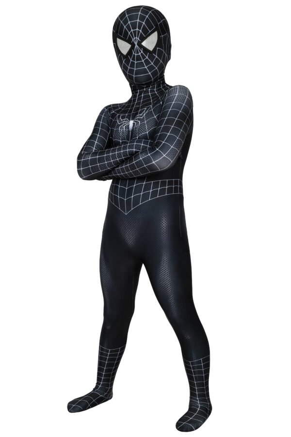 Kids Venom Cosplay Suit Black Spider-man Costume