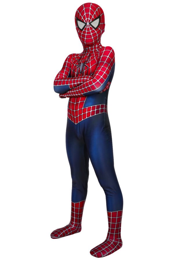 Kids Spiderman 2 Tobey Maguire Cosplay Suit Halloween Costume