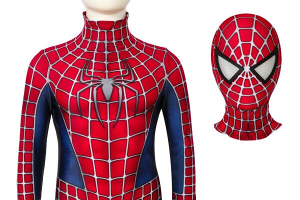 Kids Spiderman 2 Tobey Maguire Cosplay Suit Halloween Costume