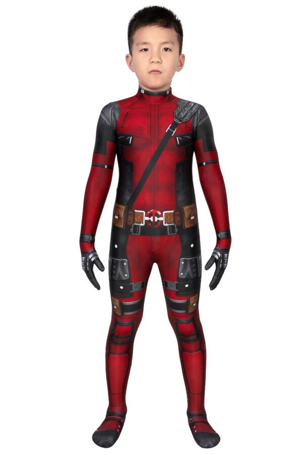 Kids Deadpool Cosplay Costume Deadpool 3D Printed Suit