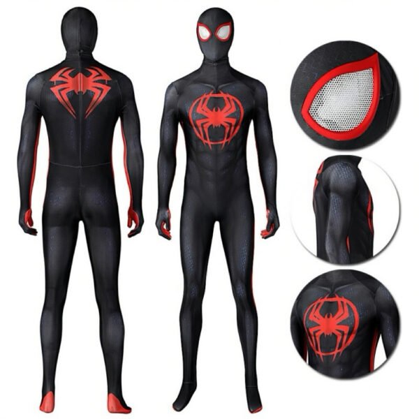 Across The Spider-Verse Miles Morales Cosplay Costume Miles Morales Bodysuit Across the Spider-Verse Full Set