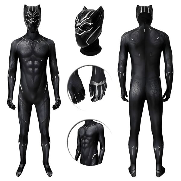 Black Panther Cosplay Suit Black Panther Cosplay Costume T'challaClassic Printed Black Suits