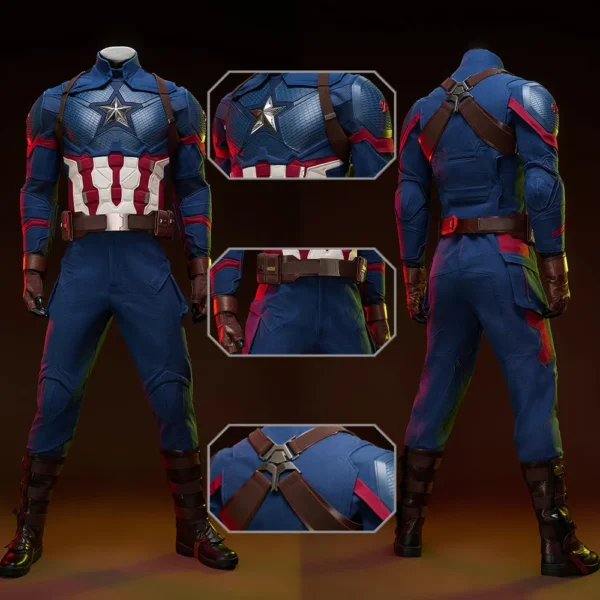 Avengers Endgame Captain America Costume Steve Rogers Cosplay Suit UnibuyPlus
