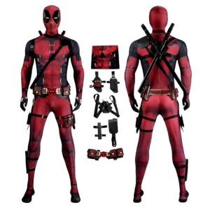 Deadpool Cosplay Costume Suit Deadpool Printed Spandex Suit Wade Wilson 3D Printed Full Set