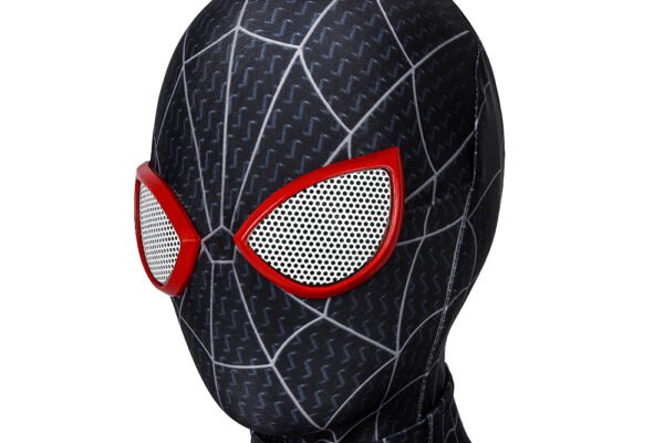Kids Miles Morales Cosplay Costume Into The Spider Verse Black Spider Suit