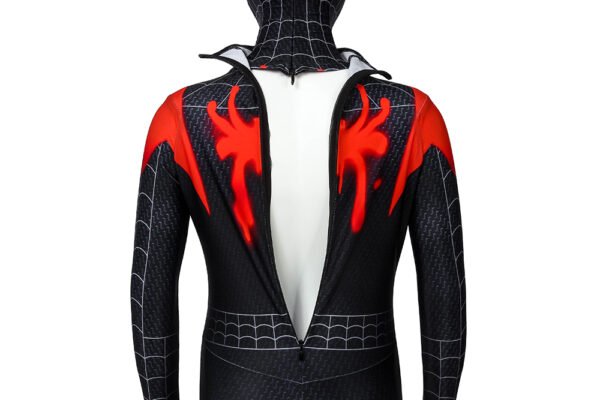 Kids Miles Morales Cosplay Costume Into The Spider Verse Black Spider Suit