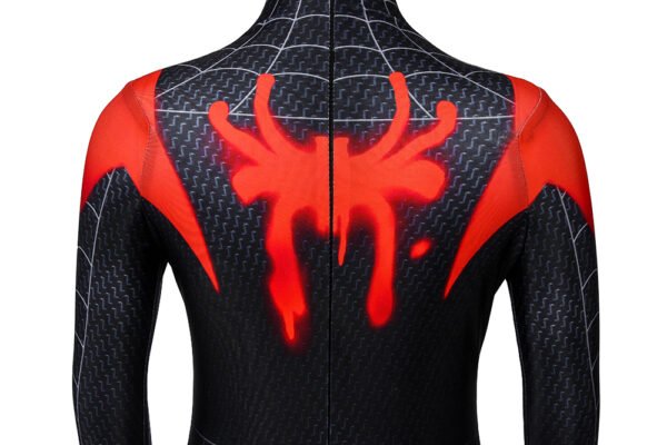 Kids Miles Morales Cosplay Costume Into The Spider Verse Black Spider Suit