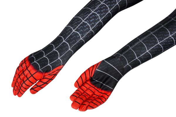 Kids Miles Morales Cosplay Costume Into The Spider Verse Black Spider Suit