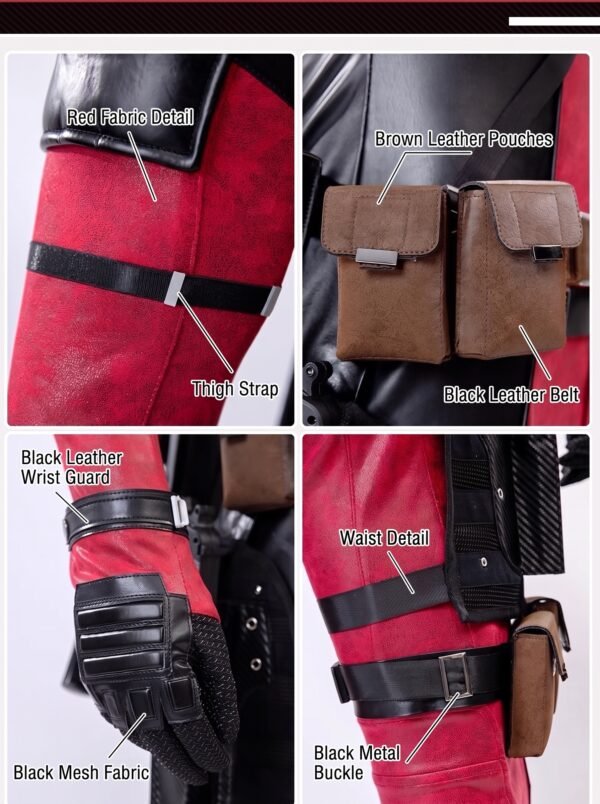 Deadpool Cosplay Costume Deadpool & Wolverine Full Set
