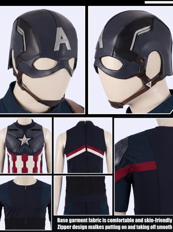 Avengers Endgame Captain America Costume Steve Rogers Cosplay Suit UnibuyPlus