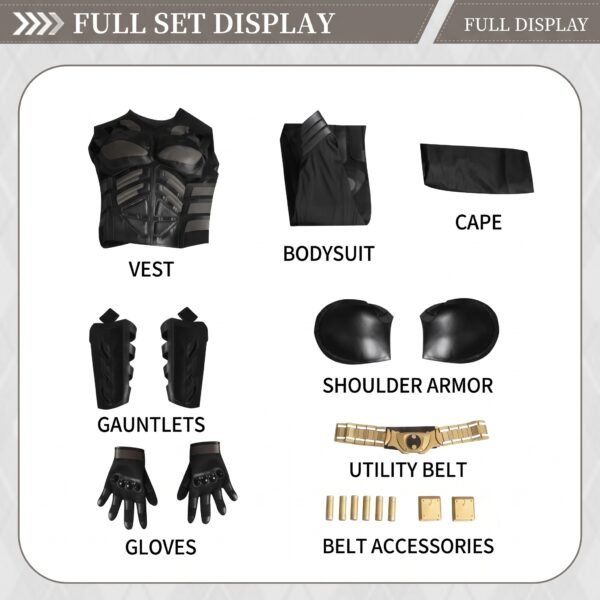 Bat Style Superhero Man Suit Cosplay Costume with Mask