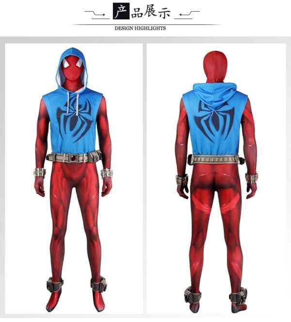 IMG_3467 Scarlet Spider Ben Reilly Costume Bodysuit Across the Spider-Verse Cosplay