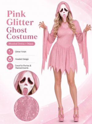 Pink Glitter Ghost Costume