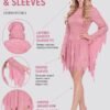 IMG_3871.jpg_2K_20260928174624 Women’s Pink Glitter Ghost Costume with Hooded Dress & Mask – Halloween Cosplay Outfit
