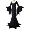 IMG_3907 2026 Halloween Dark Gothic Bat Witch Costume for Women – Vampire-Inspired Stretch Velvet Outfit