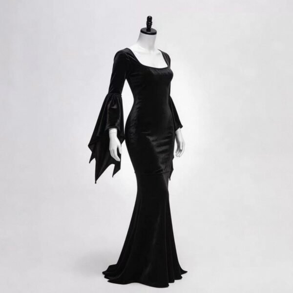 Screenshot 2026 Halloween Dark Gothic Bat Witch Costume for Women – Vampire-Inspired Stretch Velvet Outfit