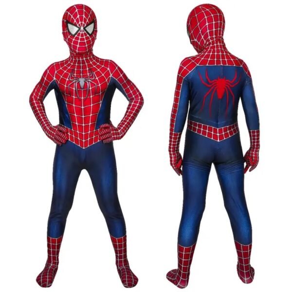 Kids Spiderman 2 Tobey Maguire Cosplay Suit Halloween Costume