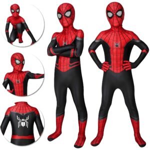 Kids Spider-man Cosplay Suit Far From Home Black and Red Costume Edition