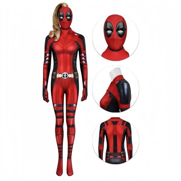 Lady Deadpool Suit Ultra-thin Spandex Printed Cosplay Costume Lady Deadpool Suit Ultra-thin Spandex Printed Cosplay Costum