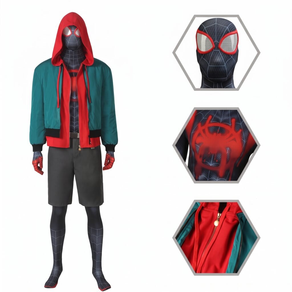 Miles Morales Costume Into the Spider-Verse Full Set
