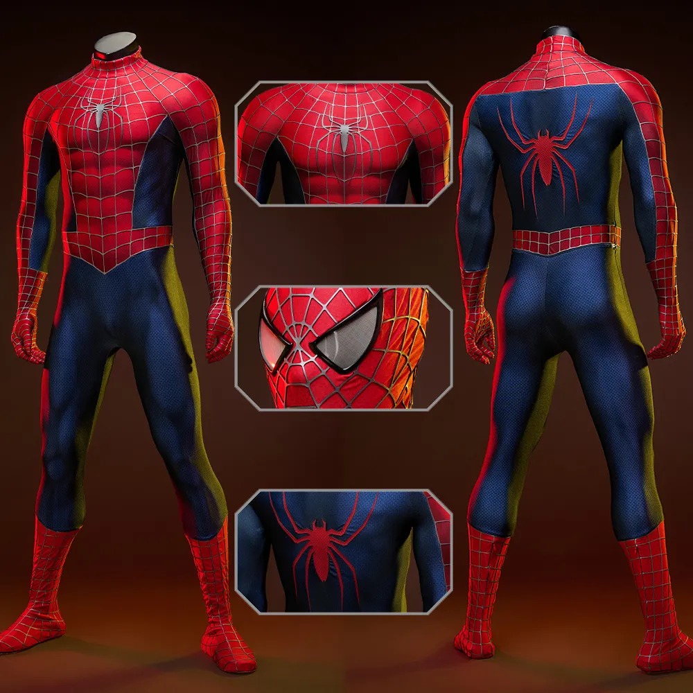 The Amazing Spider-Man 2 Cosplay Costume Peter Parker Full Set Meucos(S-Class)