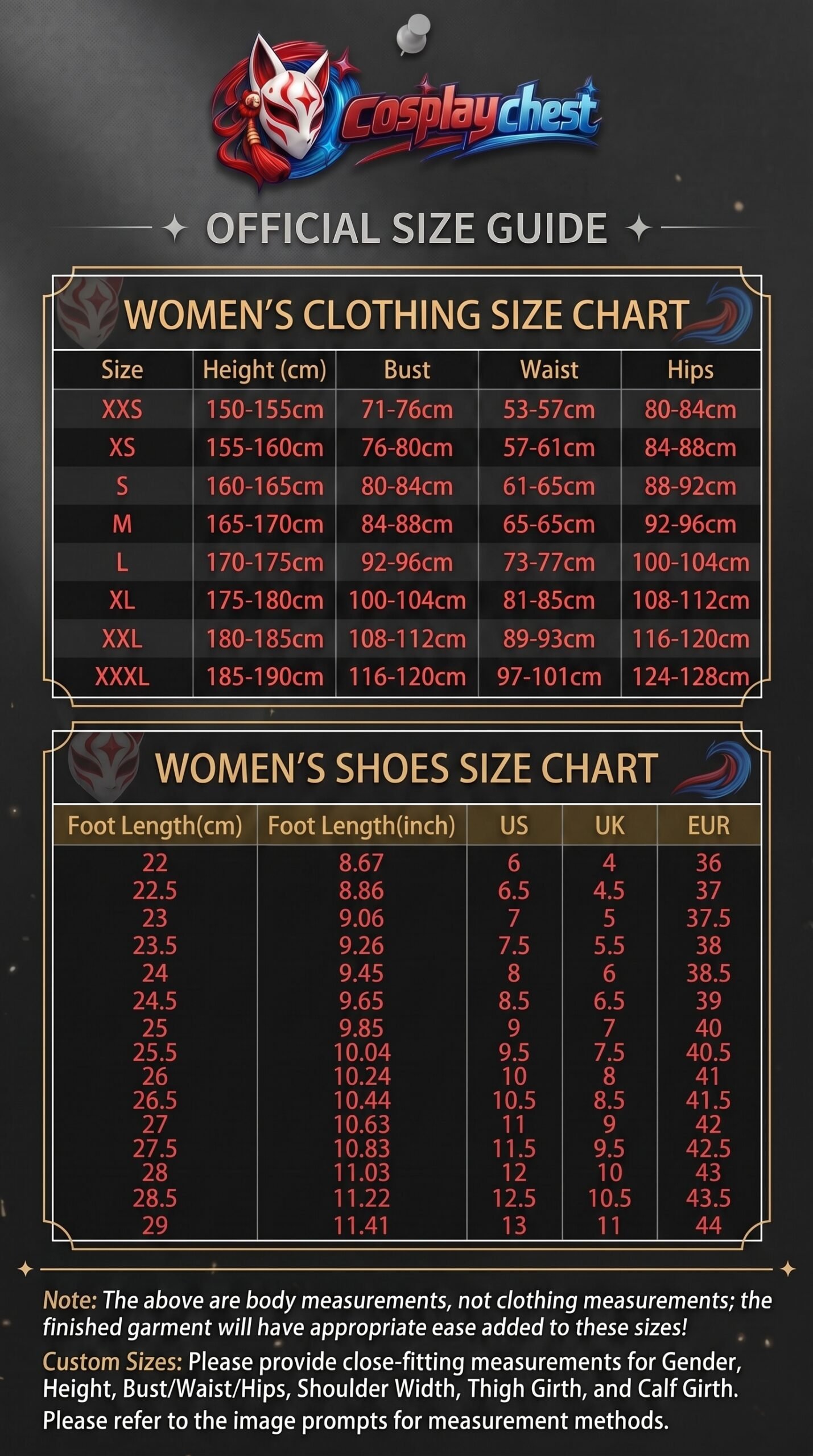 Women's Size Guide