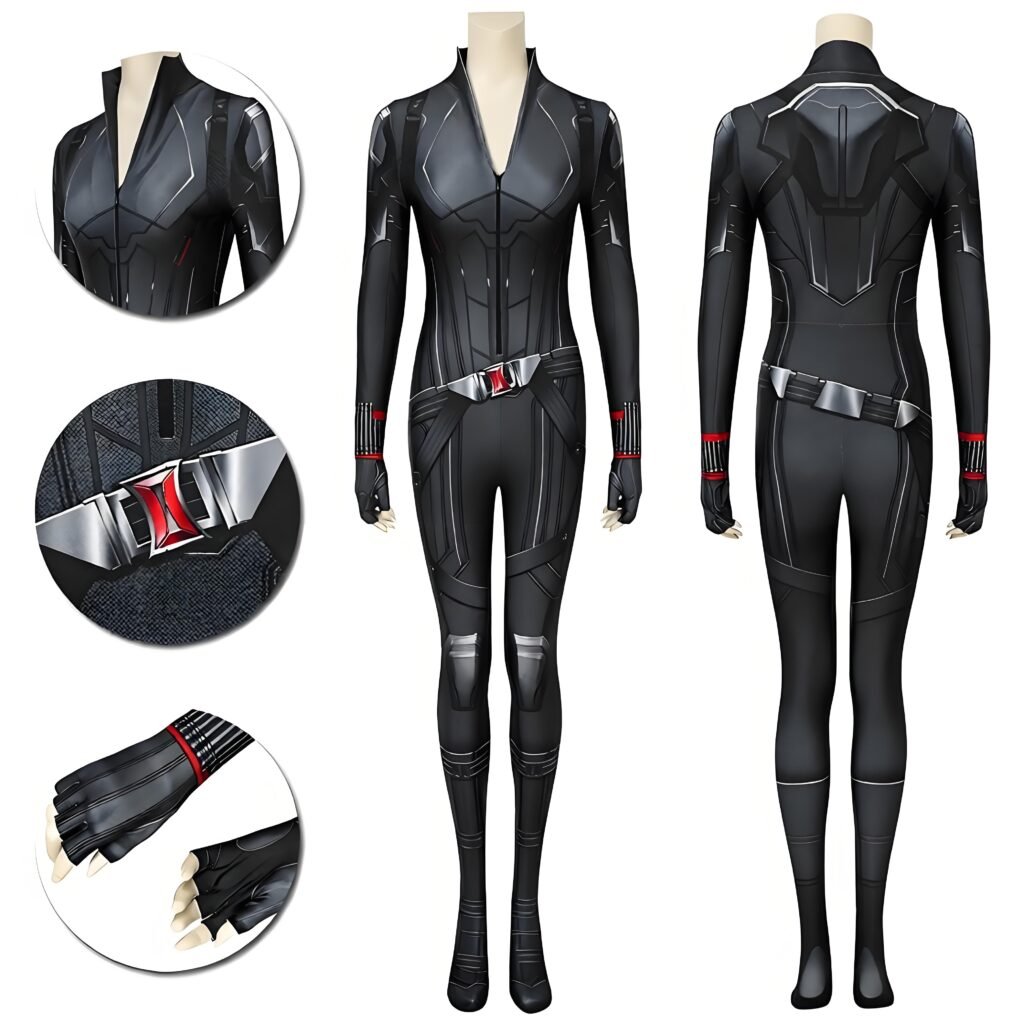 Black Widow Cosplay Suit Natasha Romanoff 3D Printed Full Set