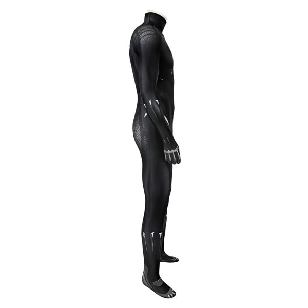 fetC25ghV Black Panther Cosplay Costume T'challaClassic Printed Black Suits