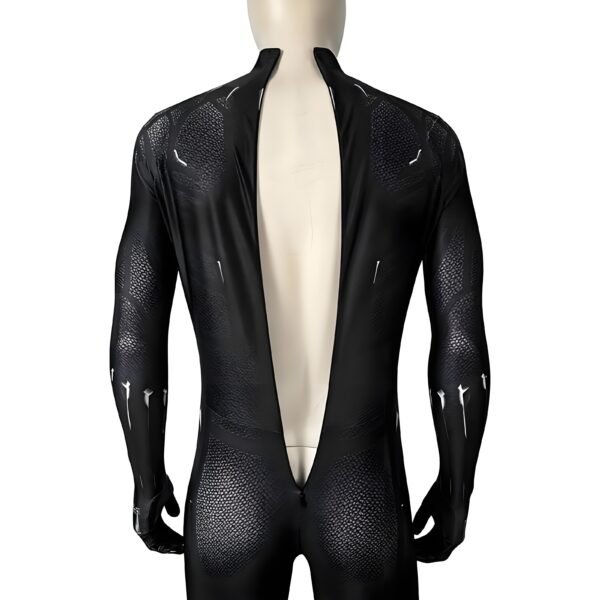 fetCqbtVB Black Panther Cosplay Costume T'challaClassic Printed Black Suits
