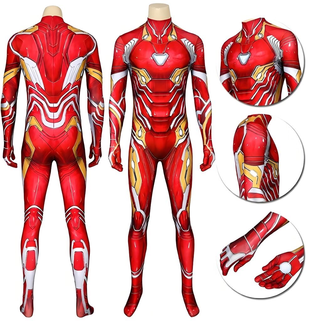Iron Man Cosplay Suit Mark 85 Spandex Bodysuit Full Set