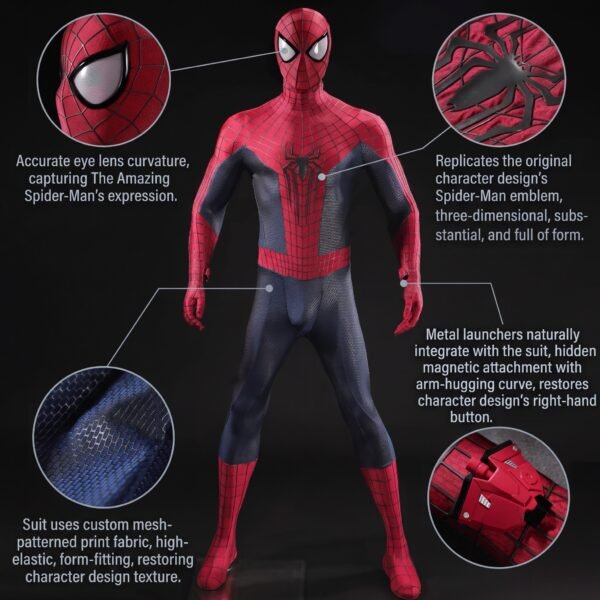 The Amazing Spider-Man 2 Cosplay Costume Peter Parker Full Set Meucos（S-Class）