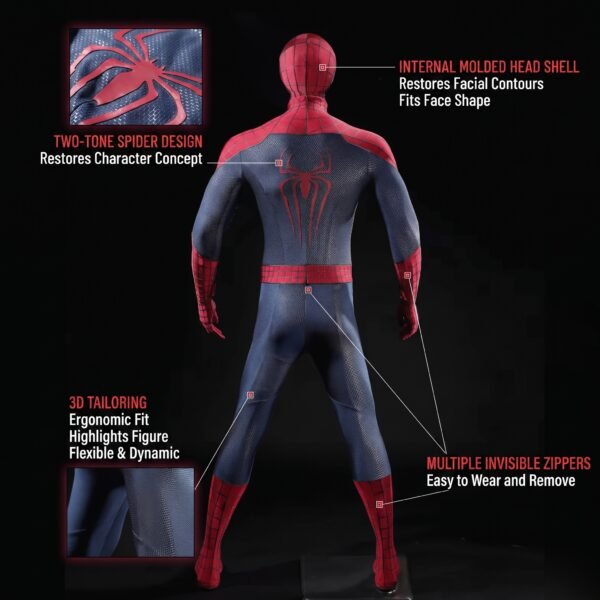 The Amazing Spider-Man 2 Cosplay Costume Peter Parker Full Set Meucos（S-Class）