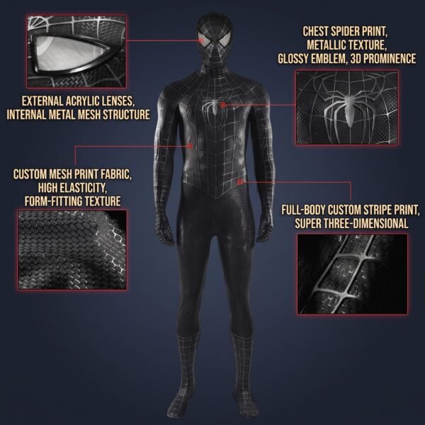 Venom SpiderSuperhero Man CosplayCostume SpiderSuperhero Man 3 TopVersion