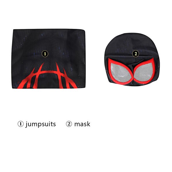 英文 Across The Spider-Verse Miles Morales Cosplay Costume Spandex Printed Suit