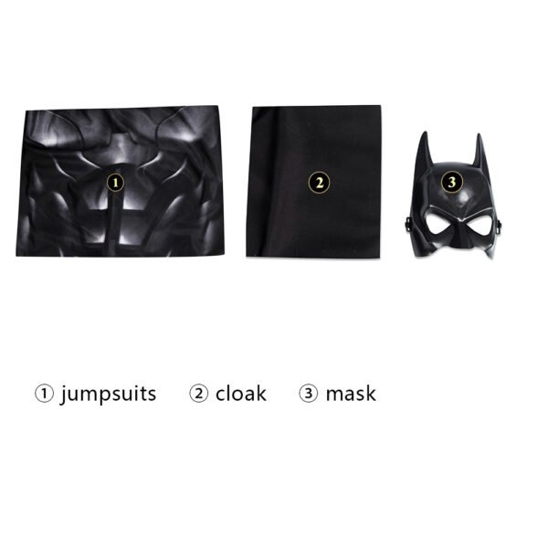 英文 Kids Halloween Gift Bruce Wayne Cosplay Costume Printed Suit